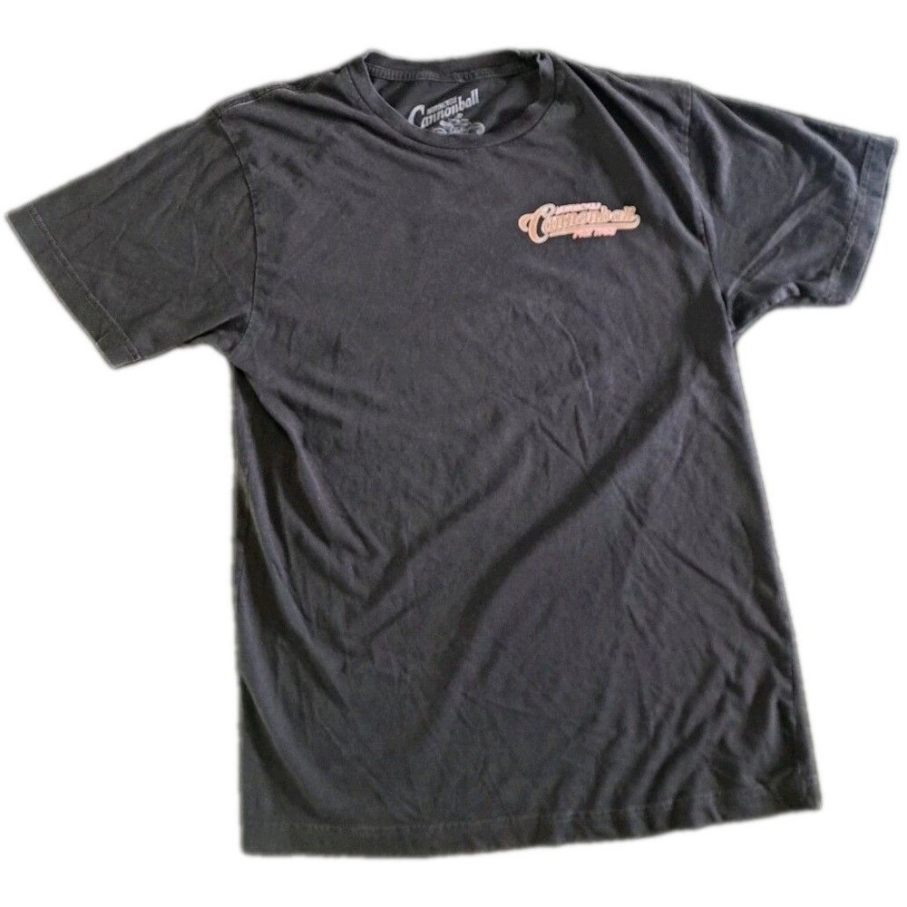 2023 Motorcycle Cannonball Run T-Shirt Men’s Medium Black Biker USA Coast-to-Coa